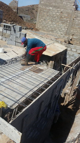 lavori di edificazione della struttura