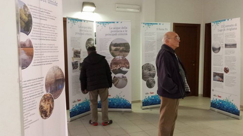 RollUp della mostra Fotografia di visitatori alla mostra a Bruino