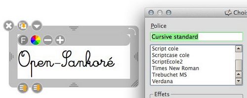 Font corsivo Immagine di esempio di font corsivo