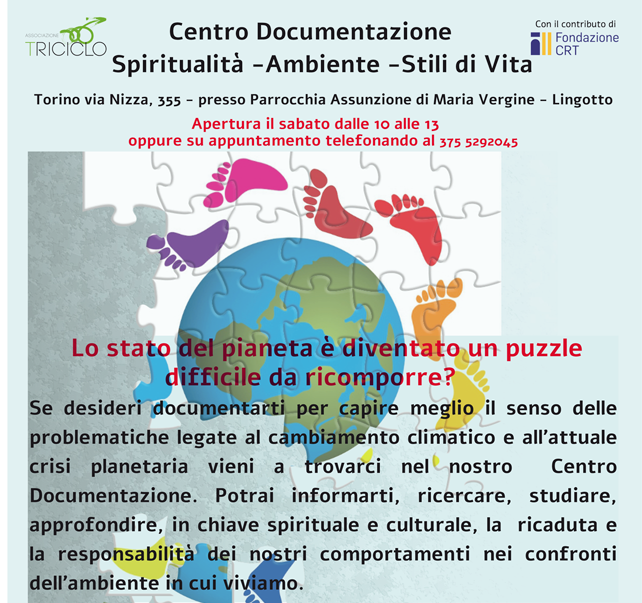 parte della copertina del pieghevole che illustra il centro fronte pieghevole